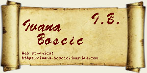 Ivana Boščić vizit kartica